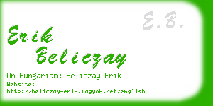 erik beliczay business card